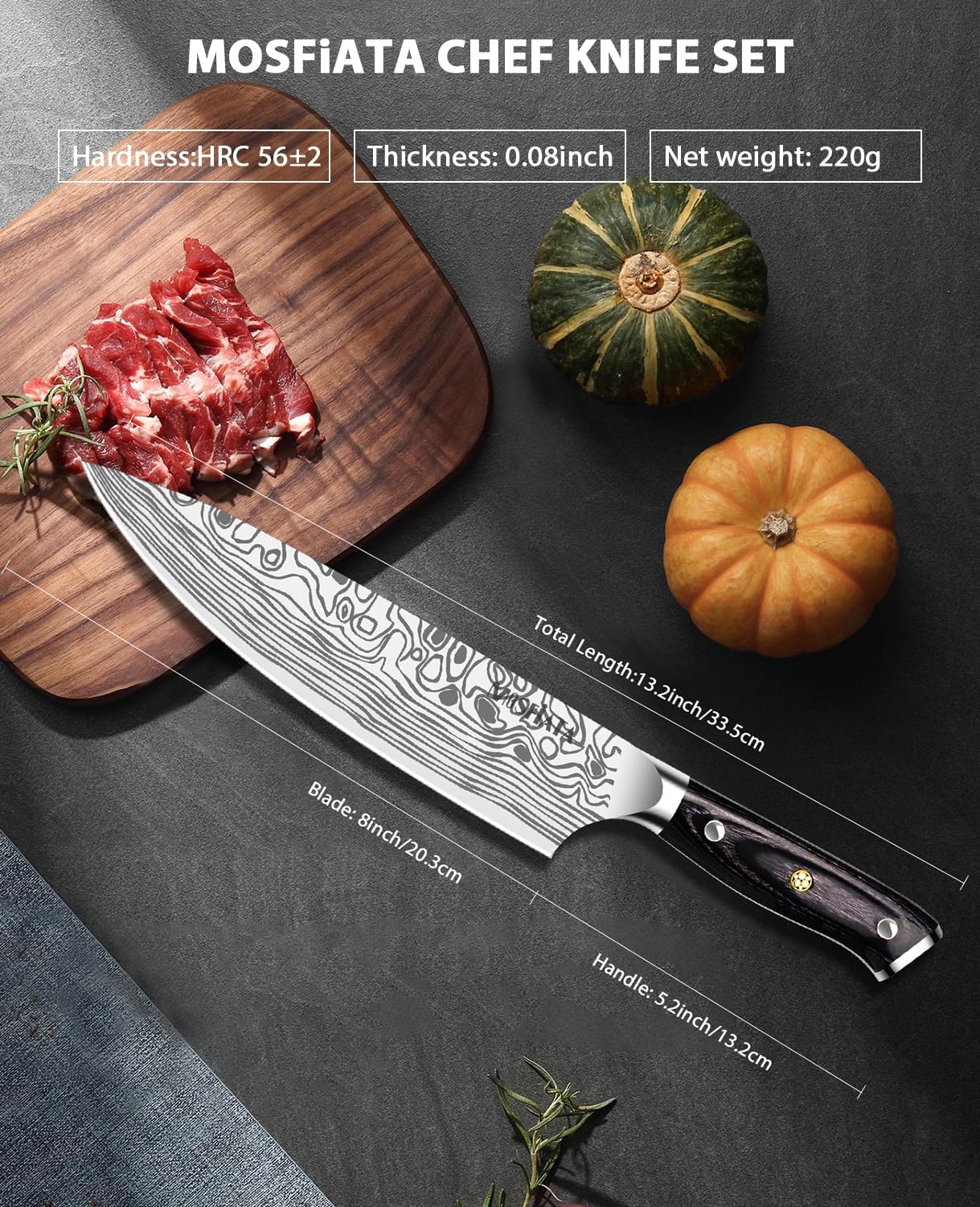 8" Super Sharp Professional Chef's Knife